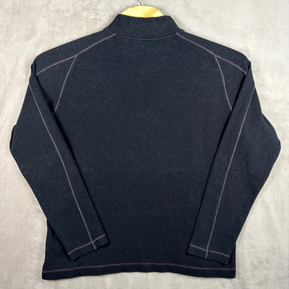 Robert Graham Quarter Zip Pullover Mens 2XL Classic Fit Contrast Stitch‎ Gray